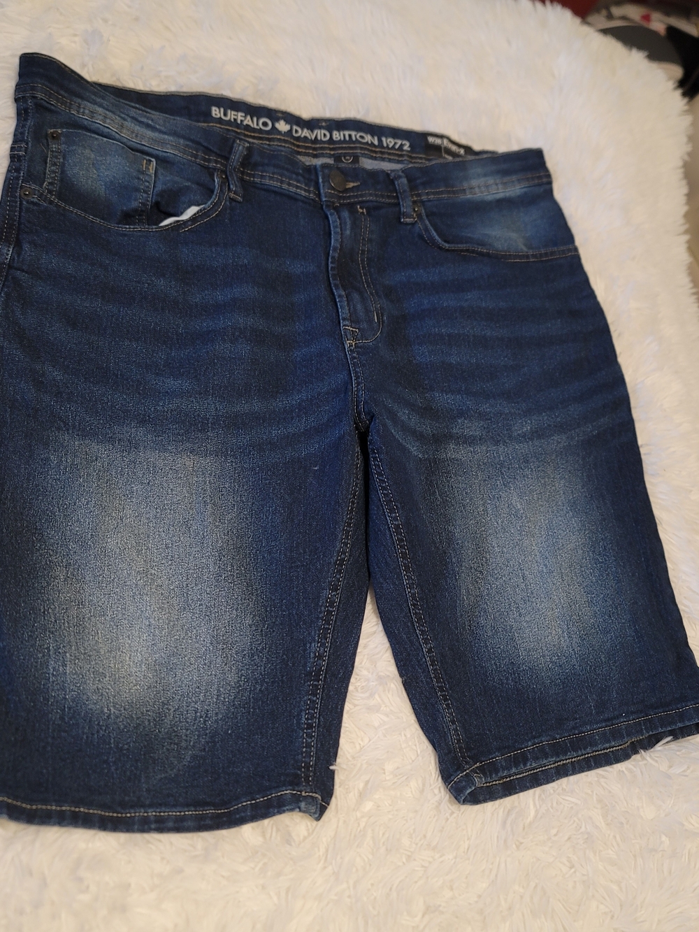 🔥3 For $25 Buffalo David Bitton Men's Dark Blue Denim Shorts